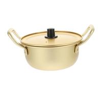 ULTECHNOVO Pentola Ramen Coreana in Alluminio con e Maniglia Pentola Piccola per Zuppe e Noodles Cucina Domestica Resistente e Conduzione Termica per Stufati e Paste