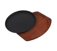 ULTECHNOVO Piastra Ghisa con Base Bistecchiera Robusta per Grigliate per e Carne Resistente e Facile da Trasportare