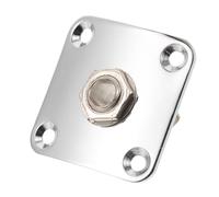 ULTECHNOVO Piastra Jack di Uscita per Chitarra Elettrica Quadrata in Metallo con Base di Connessione Rinforzata Presa Jack Mono Compatibile Standard per Chitarra e Basso Accessorio