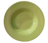 ULTECHNOVO Piatto di Ceramica Verde Stile Francese per Pasta e Cena | Superficie Liscia e Brillante, Facile da Pulire, Design Elegante, per Casa e Servizio Quotidiano