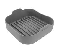 ULTECHNOVO Piatto in Silicone Resistente al Calore per Friggitrice ad Aria, Cestino Sicuro e Spesso con Curvatura Convessa verso L'alto, per Uso Domestico e Ristoranti