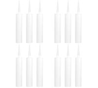 ULTECHNOVO Piccolo 12 Pz Tubo Vuoto Per Tubi Di Mastice Flaconi Contagocce Liquidi Di Silicone Vuota Ugello Di Prolunga Per Calafataggio Flacone Plastica Liquido