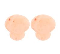 ULTECHNOVO Pietre da massaggio in sale rosa dell'Himalaya, sapone esfoliante per il corpo, 2 pezzi, forma a fungo, per bagno e doccia, per tutti i tipi di pelle