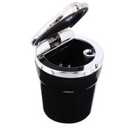 ULTECHNOVO Posacenere Auto Portatile Antiscivolo, Dimensioni 9x6x7,5 Cm con Luce LED, Materiale Abs per Uso Notturno e Famiglia in Auto