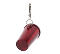 ULTECHNOVO Posacenere Compatto Portatile in Metallo Rosso con Coperchio e Portachiavi e Moderno Raccolta senza Sporco e Attività All'aperti per Viaggi
