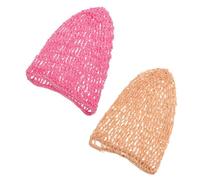 ULTECHNOVO Retine per Chioma All’uncinetto 2 Pezzi, Rete Lunga Elasticizzata per Cura Chioma Donna, Copertura Trame Lunghe e Ricce, Confortevole per Uso Domestico e Notte