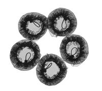 ULTECHNOVO Retine per Chioma da Ballerina 5 Pezzi Medie Rete Elastico a Fiore per Chignon, Accessori per Chioma Donna per Spettacoli di Danza e Cura del Viso