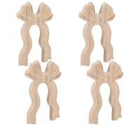 ULTECHNOVO Ritagli Decorativi in Legno Intagliato Europeo 4 Pezzi Applique in Legno Traforato per Mobili e Soffitti Intarsi Decorativi per Armadi e Pareti Stile Classico per Arredamento