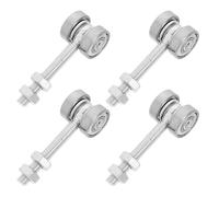 ULTECHNOVO Rulli di Montaggio per Carrello Ruote 4 Pezzi Doppio Cuscinetto Puleggia 24 MM per Porte Scorrevoli Patio e Garage Uso Residenziale