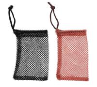 ULTECHNOVO Sacchetto Portasapone in Nylon 2 Pezzi Rete Schiumogena, Sacchetti Esfolianti per Bagno e Viso, Borsa Portatile per Sapone Solido e Shampoo Solido, Facile da Pulire