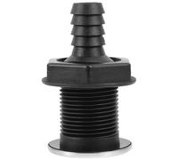 ULTECHNOVO Scarico Reflui per Yacht e Auto da Turismo, Diritto 20 MM | Acciaio Inossidabile e Abs, Colore Nero, Accessorio Nautico per Drenare Acque