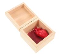ULTECHNOVO Scatola a Forma di Cuore in Resina e Legno con Coperchio a Cerniera, Decorazione Versatile per Scherzi e Riunioni di Amici, Stile Unico e Leggermente Inquietante