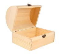 ULTECHNOVO Scatola Massello Forma Baule con Chiusura Organizer da Scrivania Decorativo per Gioielli Dolci e Oggetti Personali Adatta per Regali e Uso