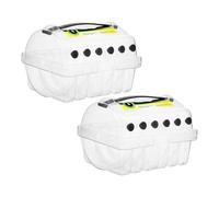 ULTECHNOVO Scatola Porta Lenza da Pesca in Plastico 2 Pezzi 6 Scomparti e Coperchio Trasparente, Organizer per Bobine di Filo e Leader Line per Pesca Outdoor e Viaggi All'aperto