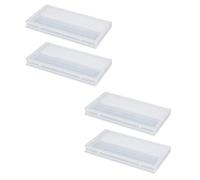ULTECHNOVO Scatola Porta Punte per Trapano Unghie in Plastica 4 Pezzi Organizer Leggero per Testine Lucidatura Protezione da Sporco Impiego Professionale e Domestico