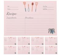 ULTECHNOVO Schede Ricette Cartacee 50 Fogli per Uso Quotidiano, Carte da Cucina Resistenti e Compatte, Accessori Cucina per Annotare Ricette e Organizzare Piatti in Casa