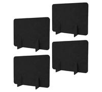 ULTECHNOVO Separatore da Tavolo in Feltro Nero 30X40 CM 4 Pezzi Divisorio Insonorizzato Portatile per Scrivania Ufficio Pannello Privacy per Tavoli da Pranzo Ristorante e Spazio Lavoro