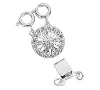 ULTECHNOVO Separatore per Collane Doppio Anello Argento Chiusura per Collane Multistrato Accessorio Pratico per Gioielli Fai da Te e Bigiotteria
