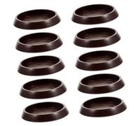 ULTECHNOVO Set 10 Pezzi Tazze per Mobili in Plastica 1-3/4 Pollici Supporti Professionali Antiscivolo per Ruote di Sedie Sottobicchieri Resistenti per Divani e Protezione Pavimenti Casa