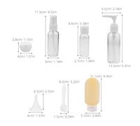 ULTECHNOVO Set 11 Flaconi da Viaggio Ricaricabili in Pet e PP Contenitori Spray e Lozioni per Articoli da Toeletta Mini Bottiglie per Shampoo e Crema per Viaggi e Trasporto Liquidi