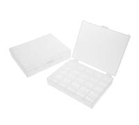 ULTECHNOVO Set 2 Custodie Porta Avvolgitori in Plastica Trasparente da 25 Scomparti Organizer per Kit da Cucito Contenitore Portatile per Avvolgitori Vuoti Accessori per Macchine da