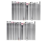 ULTECHNOVO Set 2 Pennelli Trucco Occhi Morbidi per Ombretto e Ciglia Kit Portatile da Viaggio Pennelli Sfumino e Eyeliner Strumenti Multifunzione per Make Up Professionale e Uso Quotidiano