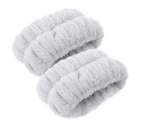 ULTECHNOVO Set 2 Pezzi Fasce in Flanella per Lavaggio Viso e Polso, Morbide, Elastiche e Leggere, per Trucco e Bagno Quotidiano