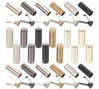 ULTECHNOVO Set 24 Punte Terminali per Cordini in Metallo, Fermacorda per Pantaloni Coulisse, Accessori Fai-da-te per Lacci Scarpe e Borse, Colori Assortiti, Resistente per Artigianato