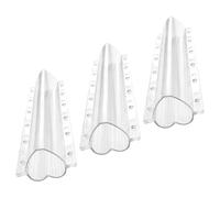 ULTECHNOVO Set 3 Pezzi Stampi per Crescita Ortaggi a Forma di Cuore in PC Leggero per Formatura Verdure e Frutta per Giardinaggio Design Unico e Visualizzazione Chiara