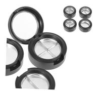 ULTECHNOVO Set 4 Pezzi Astuccio per Ombretti Vuoto 3 Scomparti, Plastico Leggero e Portatile per Cosmetici Fai-da-te e Make Up On-the-go