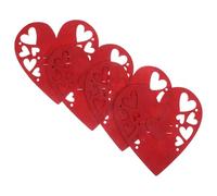 ULTECHNOVO Set 4 Pezzi Porta Posate a Forma di Cuore Buste Portaposate per Feste Romantiche Sacchetti Decorativi per Forchette e Coltelli Organizer Tavola a Tema Romantico