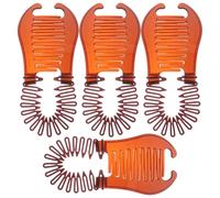 ULTECHNOVO Set 4 Pz Pettini Intrecciati Marroni in Plastica, Resistenti e Leggeri, Strumenti per Acconciature Comode e Versatili per Donne e Ragazze