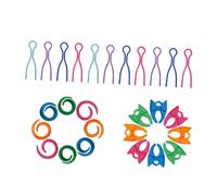 ULTECHNOVO Set 60 Pezzi Clip Porta Rocchetto in Silicone Riutilizzabile per Cucito, Supporto per Bobine Che Tiene Strati di Tessuto, per Cucito a Casa Colore Casuale