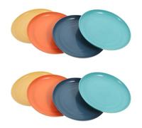 ULTECHNOVO Set 8 Pezzi Piatti in Plastica per Antipasti e Dessert, Design Compatto e Raffinato, per Feste e Snack, Piatti Unici e Chic la Casa Riutilizzabile