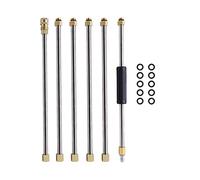 ULTECHNOVO Set Accessori Rondella Alta Pressione Con Connettore Rapido 1/4 Pollice Bacchetta Prolunga in Acciaio Inox Per Idropulitrice Per Pulizia Auto Pareti E Grondaia