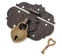 ULTECHNOVO Set Chiusure Decorative Lucchetto a Cuore in Lega di Zinco, Chiusura a Scatto per Scatole di Legno Vintage, Fibbia Retrò per Portagioie e Casse di Sicurezza, Accessorio Funzionale