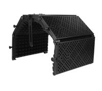 ULTECHNOVO Set Copertura Insonorizzante per Microfono a Cinque Porte Schermo Fonoassorbente Regolabile Protezione Compatta e Trasportabile per Registrazione in Studio e Scrivania