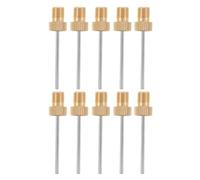 ULTECHNOVO Set da 10 Aghi per Pompa in Rame Spesso Aghi per Gonfiaggio Palloni da Calcio Basket Accessori per Pompe ad Aria Sportivi Custodia Portatile