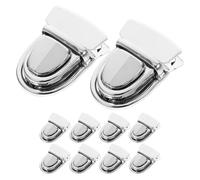ULTECHNOVO Set da 10 Kit di Bloccaggio per Borse in Metallo Fermagli per Borsetta Chiusura a Pressione Accessori Fai da Te per Creazione e Riparazione di Borse Portafogli e Bagagli