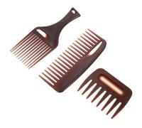 ULTECHNOVO Set di 3 pettini a denti larghi in plastica resistente per capelli lisci e ricci, pettine per acconciatura senza effetto adatto a uomini, donne e bambini