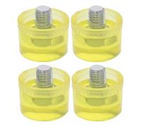 ULTECHNOVO Set di 8 Testine di Ricambio Martelli martello gomma da carpentiere per Martello in Gomma Punte di Ricambio per con Testa a Percussione Set Accessori per Mazzuolo Giallo Nero[Φ25mm]