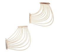 ULTECHNOVO Spalline Nappe e Catene in Metallo Strass, Spilla Gioiello da Uomo e Donna per Abbigliamento e Feste, Accessori Vintage Fatti a Mano per Vestiti e Costumi, Set da 1 Paio