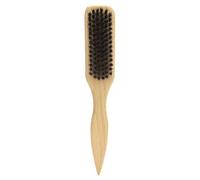 ULTECHNOVO Spazzola da Barba Uomo in Legno e Setole, Piccola per Viaggio | Manico Ergonomico, Pulizia e Modellatura del Baffo, Tonalità Kaki, Uso Domestico e Trasferta