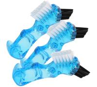 ULTECHNOVO Spazzolini per Dentiera Portatili 3 Pezzi Doppia Testa in Fibra e Pp, Mini Pulizia per Protesi Dentale, per Viaggi
