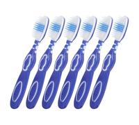 ULTECHNOVO Spazzolino Manuale Morbido da 6 Pezzi Design Cilindrico e Manico Ergonomico per Pulizia Denti a Casa e Viaggio