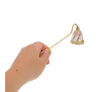 ULTECHNOVO Spegnicandele Vintage in Metallo con Strass a Manico Lungo per Candele da tè e a Colonna Accessorio retrò per Estinzione Sicura e Decorativa in Casa