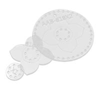 ULTECHNOVO Stencil Riutilizzabili in Acrilico a Cerchio Grande 3 Cerchio Piccolo e Fiore per Portachiavi in Pelle per DIY e Abilità Manuale Precisa