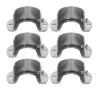 ULTECHNOVO Supporti per Asta Guardaroba in Acciaio Inossidabile 6 Pezzi, Staffe a Flangia Semicerchio da 32 Mm con Viti, Montaggio Stabile per Aste Armadio, Adatte per Organizzazione