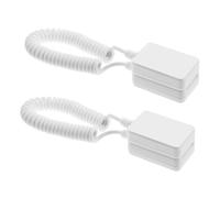 ULTECHNOVO Supporto Adesivo Resistente con Guinzaglio Retrattile Anti-smarrimento per Telecomandi e Telefoni, Cavo a Molla Estensibile con Gancio per Casa e Ufficio, Set 2 Pezzi