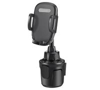 ULTECHNOVO Supporto Auto per Cellulare e Bicchiere Porta Telefono Girevole in Abs Nero Montaggio Facile Una Mano per Guida Sicura e Veloce